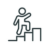 Icon Karriereleiter hoch gehen