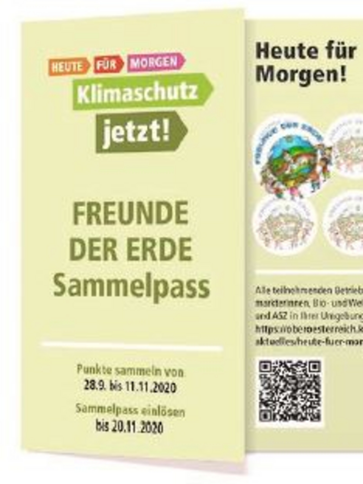 Sammelpass für die Aktion Klimaschutz jetzt